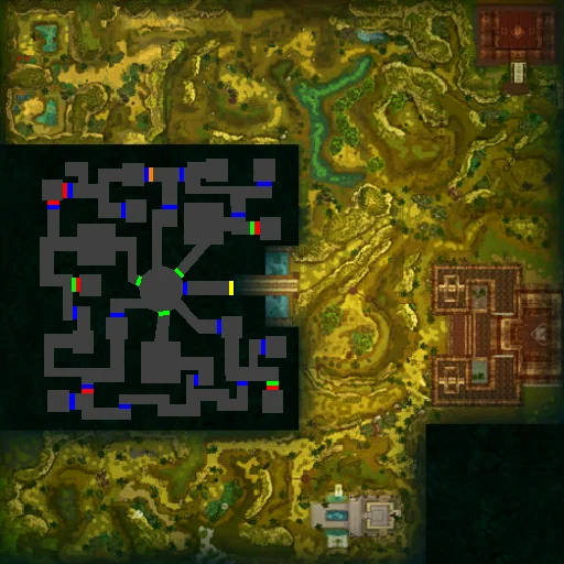 The map of Krowaz's Dominion and its gates